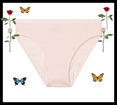 XXL Barely Pink Fizz Stretch Cotton Victorias Secret High-Leg Waist Brief Pantie - £8.21 GBP