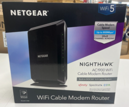 Netgear Nighthawk AC1900 Wi Fi Docsis 3.0 Cable Modem Router (C7000) - £142.11 GBP