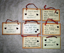 Wholesale Lot #2 of 7 Small Wall Signs or Plaques with Cute Sayings - £12.66 GBP