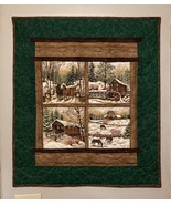 January Horses in Green Handmade Quilted Wall Hanging - $62.13 CAD