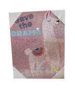 Expressions Save the Drama for Your Llama Glitter Canvas Wall Art  9.75 ... - $10.95
