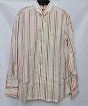 Tommy Bahama Denim Mens LS Striped Button Down Shirt L 100% Cotton - £20.84 GBP