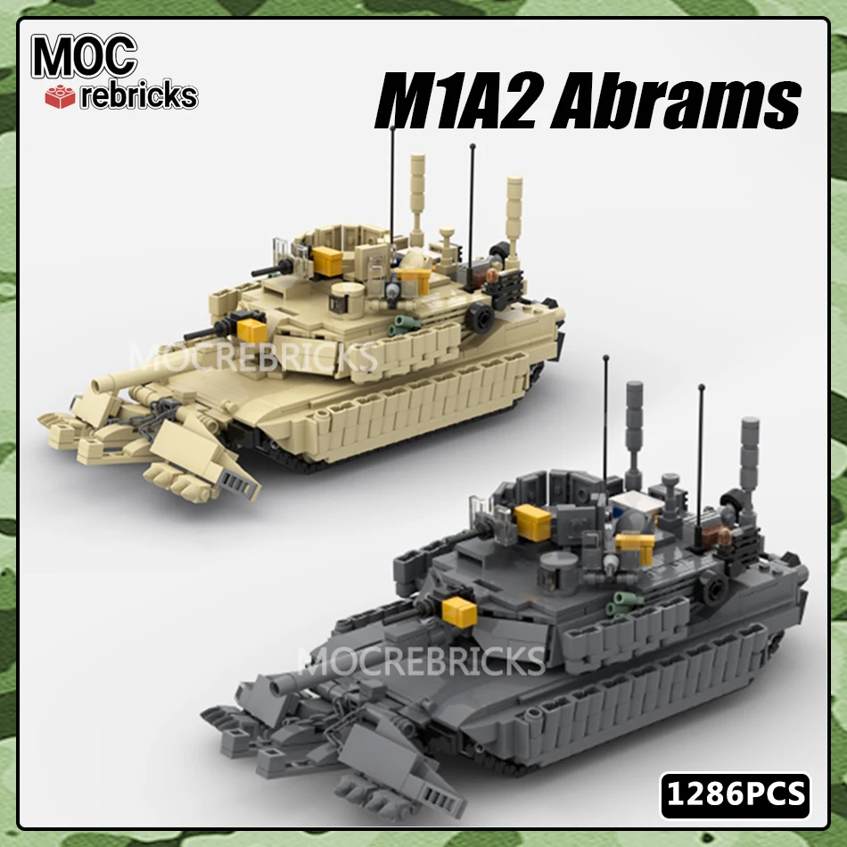MOC Military Series M1A2 Abrams The Latest Upgrade US Tank Soldier Weapon - £198.81 GBP