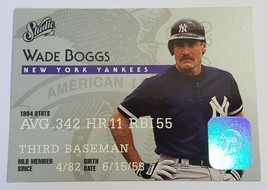 1995 Wade Boggs Studio Donruss Mlb Baseball Insert Card # 46 Vintage Ny Yankees - £3.98 GBP