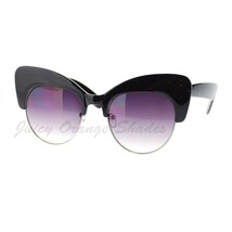 Super Bolded Top Cat Eye Sunglasses Women&#39;s Runway Fashion - £13.74 GBP