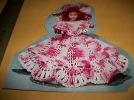 Craft Treasure Doll Clothing Pattern California 1951 Bridesmaid Bride Crochet Ad - £11.36 GBP