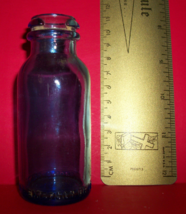 Home Treasure Glass Blue Bromo Seltzer Medicine Bottle Emerson Drug Co Glassware - $360.95 MXN