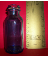 Home Treasure Glass Blue Bromo Seltzer Medicine Bottle Emerson Drug Co G... - $18.99