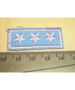 Blue Patch 3 White Star Bar Badge Uniform Embroidery Applique Sew Home T... - £3.56 GBP