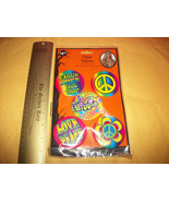 Fashion Holiday Halloween Costume Prop Hippie Buttons 5 Pc Set Peace Lov... - $90.09 MXN