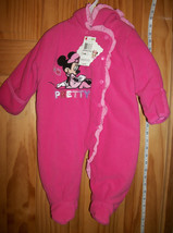 Disney Baby Clothes 3M-6M Minnie Mouse Pram Pink So Pretty Ruffled Winter Outfit - £21.30 GBP