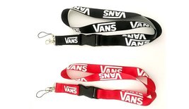 Universal Vans Lanyard Keychain Holder ID Badge Holder Red and Black 2 p... - £10.26 GBP