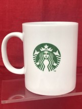 Fabriquee Pour Starbucks White Ceramic Coffee 12oz Mug with Green Mermaid Logo  - £5.43 GBP