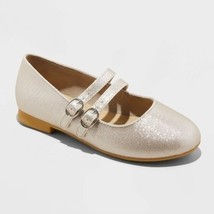 Cat &amp; Jack Argent Amelia Enfants&#39; Paillette Fermé Bout Rond Ballet Plats... - $13.96