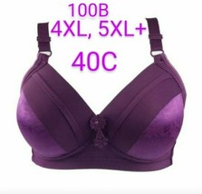 Purple Silky Design Tassel Wire-Free Bra Size 4XL, 5XL+ - £9.03 GBP