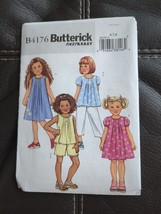 Girls Dress Top Capris Shorts Sizes 6-7-8 Butterick B4176 Fast &amp; Easy Uncut - £7.49 GBP