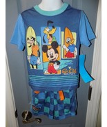 Disney Store So Cal Mickey Mouse Pajama Set Size 2 Boy&#39;s NEW - £15.49 GBP