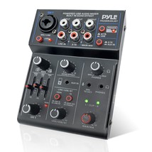 Pyle Professional Wireless DJ Audio Mixer - 3-Channel Bluetooth DJ Controller So - £81.52 GBP