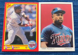 2 Card Lot 1990 Score Kirby Puckett #400 &amp; #690 Dream Team Twins Pair HOF 974A - $1.00