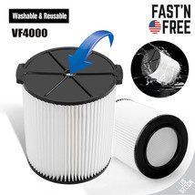 For Vf4000 Pleated Filter Ridgid Wet/Dry Vacuum Shop Vac Washable Replacement Us - £27.17 GBP