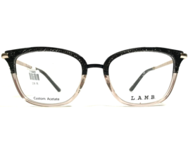 L.A.M.B Eyeglasses Frames LA058 BLK Black Clear Pink Cat Eye Full Rim 53-18-140 - £65.85 GBP