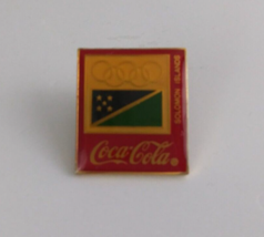 Solomon Islands Olympic Games &amp; Coca-Cola Lapel Hat Pin - $7.28