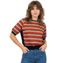 VTG 1970s Kir Of California Striped Knit Top Batwing Dolman Disco Tee Wo... - $48.46