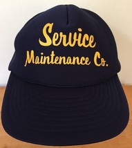 Vtg Service Maintenance Navy Blue Foam Trucker Hipster Snapback Baseball... - £15.93 GBP