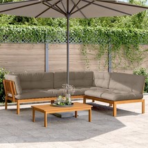  Patio Pallet Sofa Set Taupe & Natural Wood - €814,98 EUR