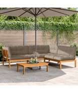  Patio Pallet Sofa Set Taupe &amp; Natural Wood - €814,98 EUR