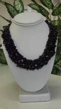 Natural Garnet Chip Beads Necklace chip 18&quot; long 4X8mm - $24.49