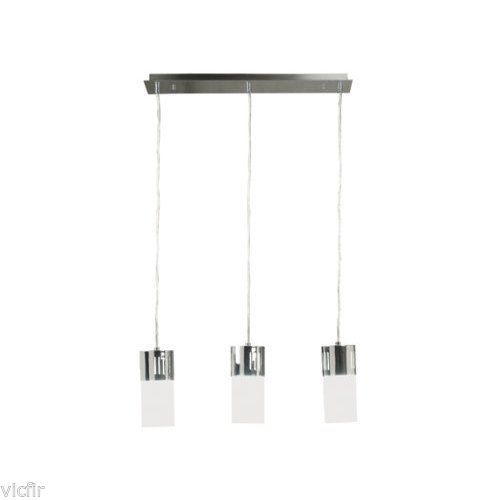 Kenroy Home 80503CH Cylinder 3 Light Pendant with 4' Inch White Opal Glass Shade - $111.47