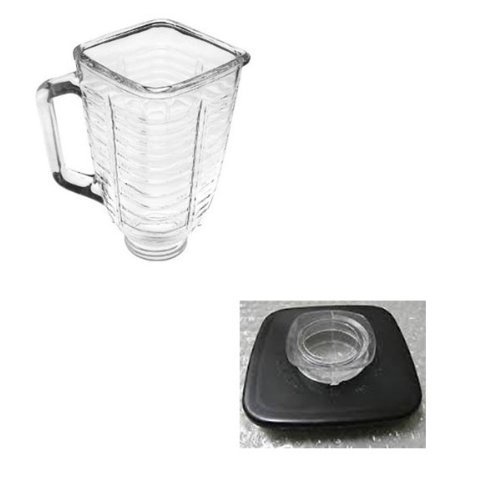 Primary image for NEW 1pcs For Replacement Part Oster glass square jar+jar cap blender blade pa...