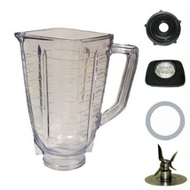 5 cup Square Top Complete Plastic blender Jar Set For Oster - $17.95