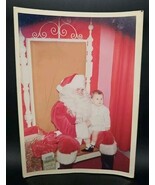 Vintage Original 1950-60s  Santa Claus and Little Girl on Lap Photograph... - $21.49 CAD