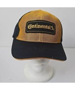CONTINENTAL TIRE RACING BLK &amp; YELLOW 2 PANEL MESH BASEBALL CAP HAT ADJUS... - €12,76 EUR