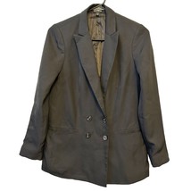 Express Womens Blazer Jacket XS Extra Small Black Sateen Polyester Pockets - $17.99
