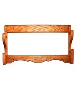 Oak Wooden 2 Place Gun Rack Rifle Shotgun Wall Display - Natural Finish - $744.05 MXN