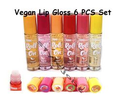 Beauty Treats Roll On Vegan Moisture Lip Gloss 6 PCS Set &quot;Free Shipping&quot; - $13.69 CAD