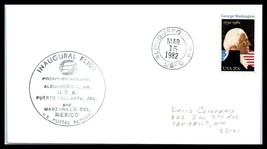 1982 US Cover-1st Flight Frontier Air Albuquerque, NM /Puerto Vallarta Mexico L7 - $2.96