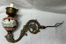 Vintage Chandelier Arm w/ Capodimonte Porcelain Ball/Globe with Cherubs ... - £25.06 GBP