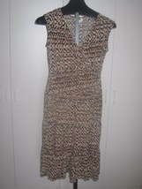 Talbots Ladies Sleeveless CROSS-OVER Front Knit DRESS-6-GATHERED w/RUFFLE Skirt - £10.07 GBP