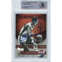 Lenny Wilkens St Louis Hawks Signed 2011 Panini Basketball BGS On-Card Auto Slab - £78.80 GBP