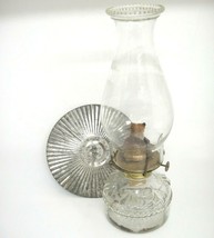 Antique Eagle Oil Lamp w Tin Reflector Glass Hurricane Globe P&amp;A Burner 33-71 - £27.68 GBP