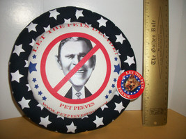 Pet Gift Peeves Dog Toy George W. Bush Political Humor President Poll Frisbee - £7.41 GBP