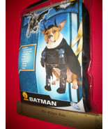 Batman Pet Costume Dog Large Dark Knight Super Hero Set Cape Rubies Part... - $9.49