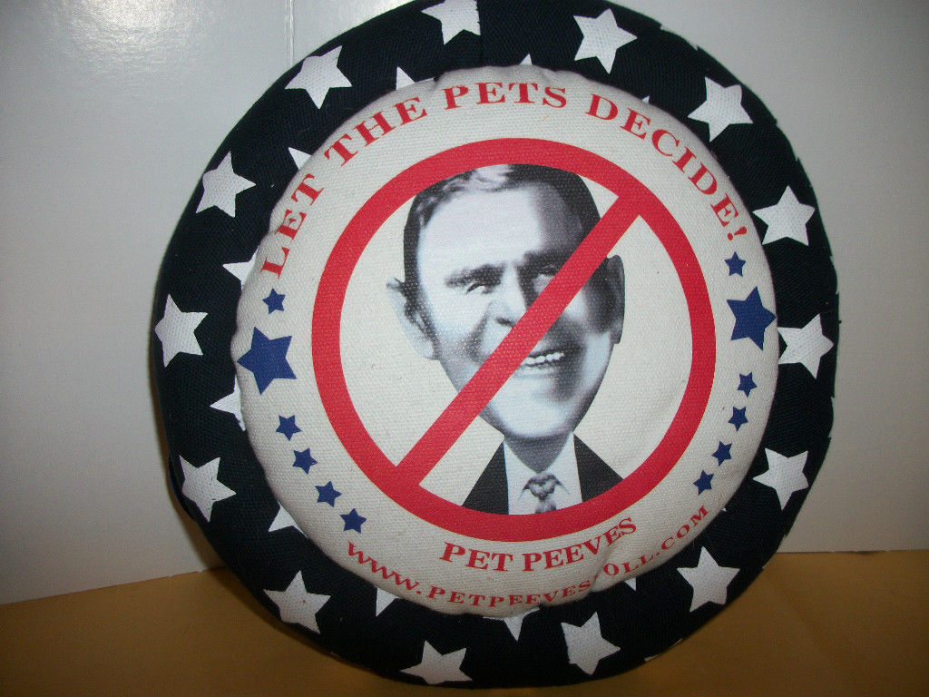 Pet Gift Peeves Dog Toy George W. Bush Political Humor President Poll Frisbee Item image 5