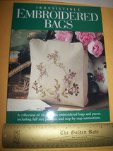 Craft Gift Thread Book Irresistible Embroidered Bags Instruction Guide Purse Sew - $23.74