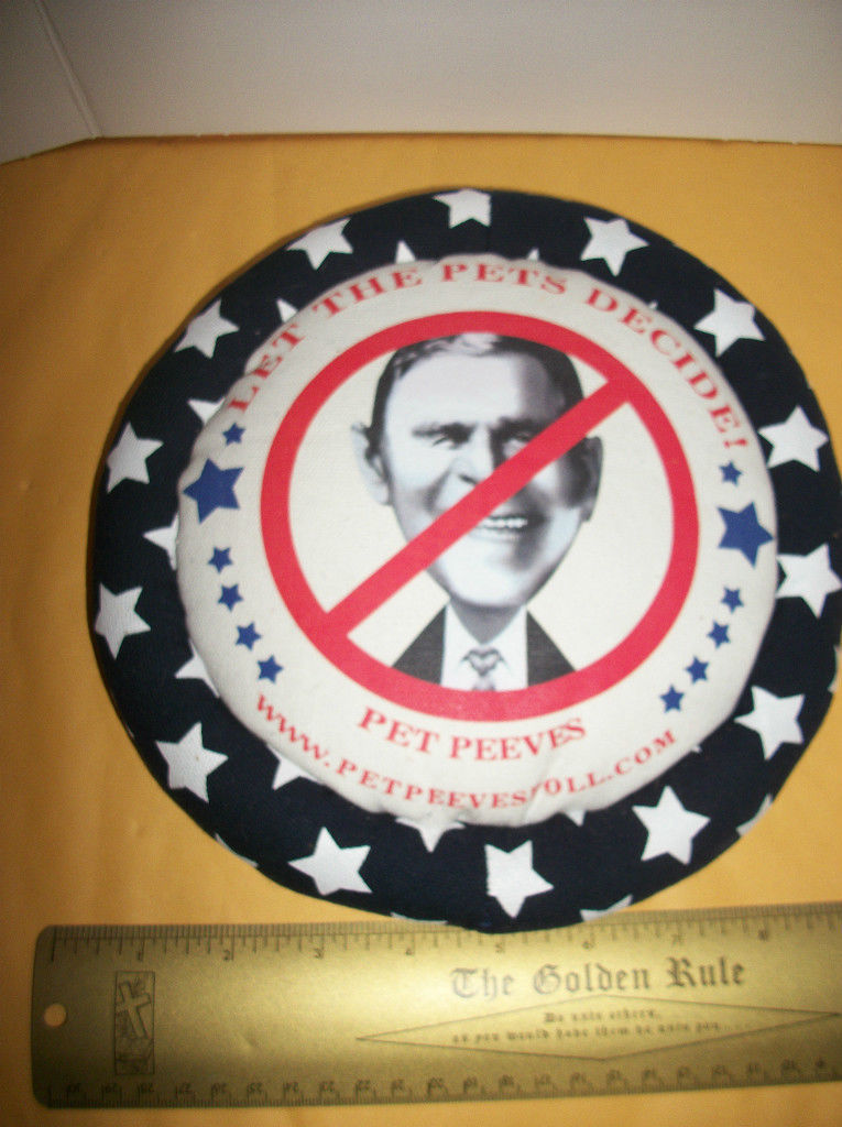 Pet Gift Peeves Dog Toy George W. Bush Political Humor President Poll Frisbee Item image 7
