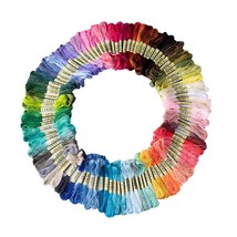 Friendship Bracelet String 50 Skeins Rainbow Color Embroidery Floss Cross Stitch - £10.29 GBP